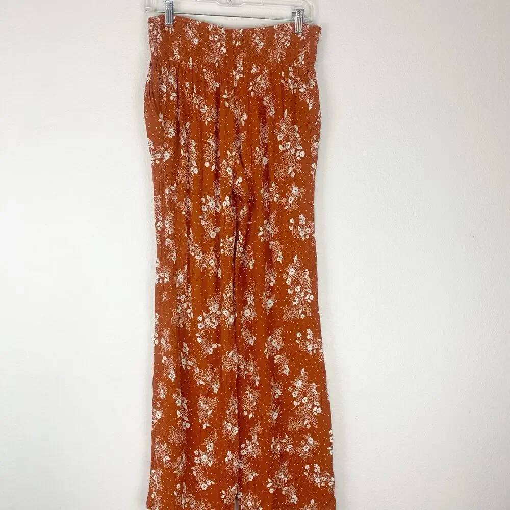 Three Dots Pants Womens‎ Small Wide-Leg Pull-on Palazzo Boho Hippie Festival S